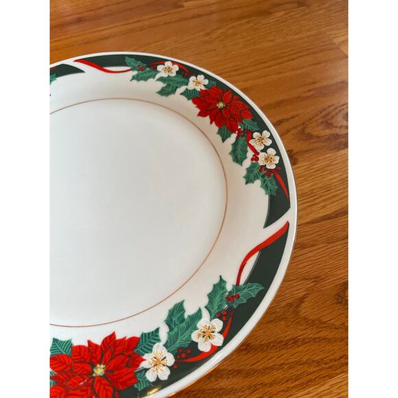 Tienshan Fine China Deck the Halls 6 10 1/4" dinner plates no chips or flaws - Picture 4 of 5